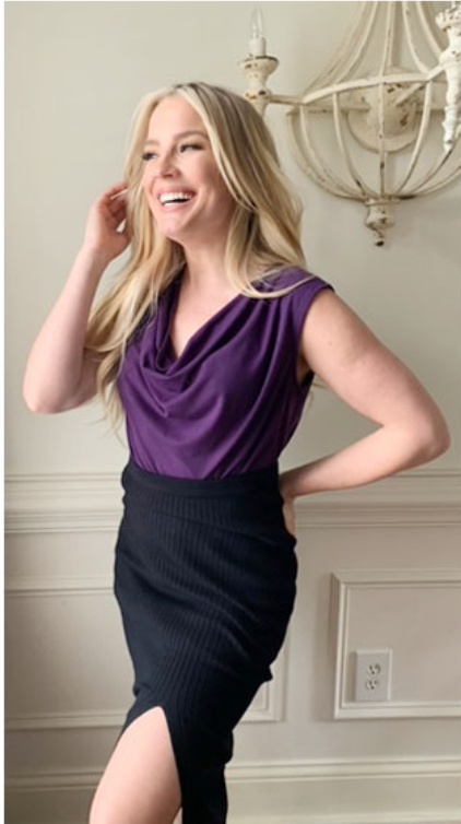 Ruched Cowl Neck Tank Tops